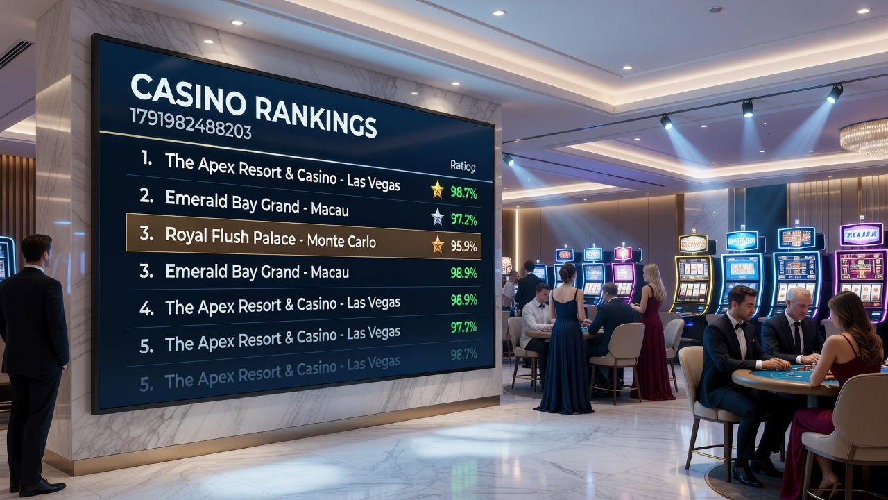 Comparison of regional casino ranking factors across different markets