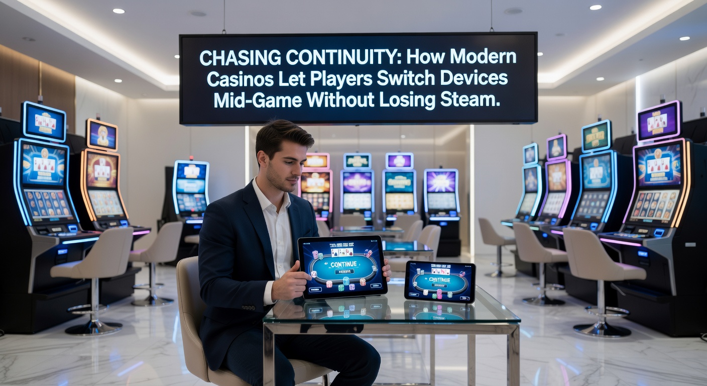 Close-up of casino software dashboard showing real-time session sync across multiple devices, with graphs illustrating data flow and continuity metrics