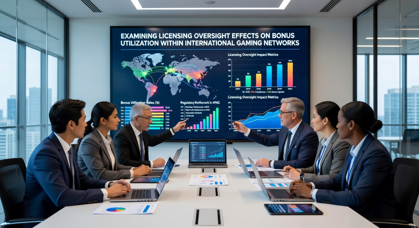 Analytics dashboard displaying bonus utilization rates across multiple licensed gaming jurisdictions