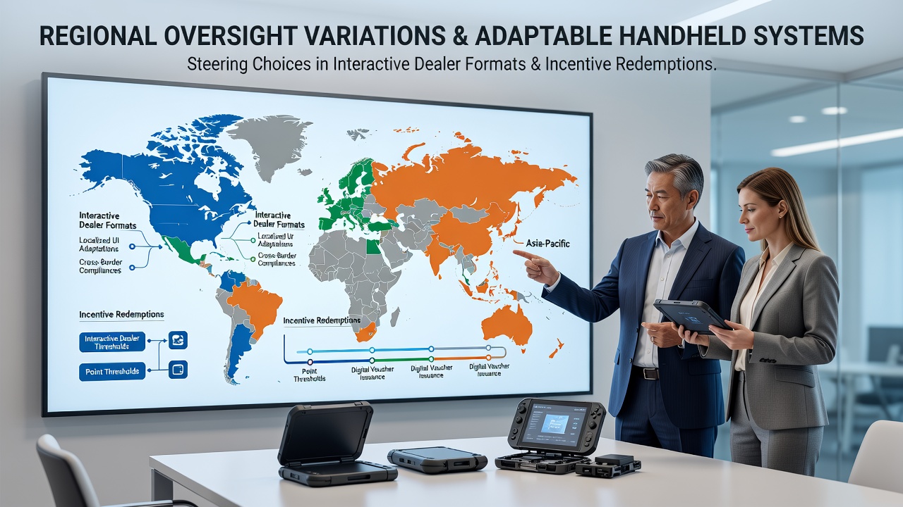 Regional regulatory maps and mobile gaming interfaces showing variations in live dealer options across different jurisdictions