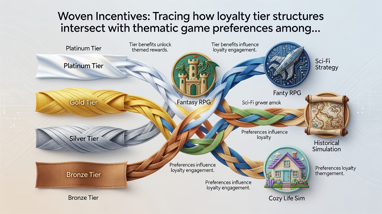 Detailed view of thematic game interfaces on secure mobile devices with loyalty progression indicators